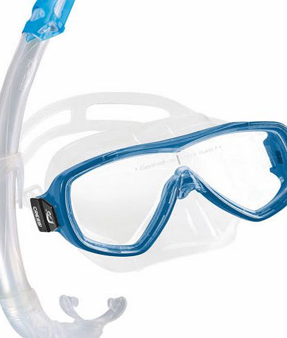 Mens Cressi Onda Mare Snorkel Set - Clear/Blue