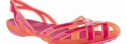 kids crocs orange hurache slingback girls