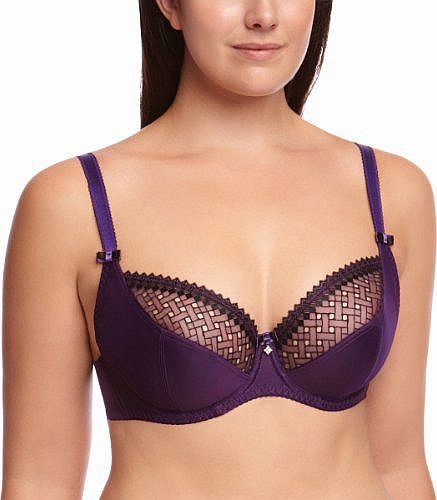 Gia Balcony Womens Bra Purple/Black 30D