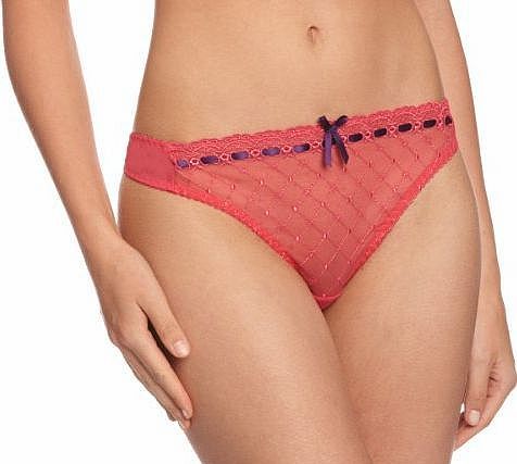 Portia Low Rise Womens Thong Watermelon/Plum Size 16