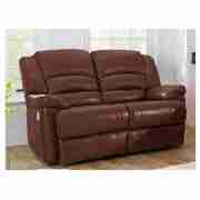 Regular Leather Recliner Sofa, Antique