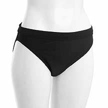 Black fold waist bikini pants