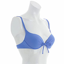 Blue moulded cup bikini top