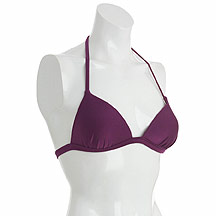 Plum halterneck bikini top