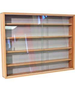 Beech 2 Glass Door Display Cabinet