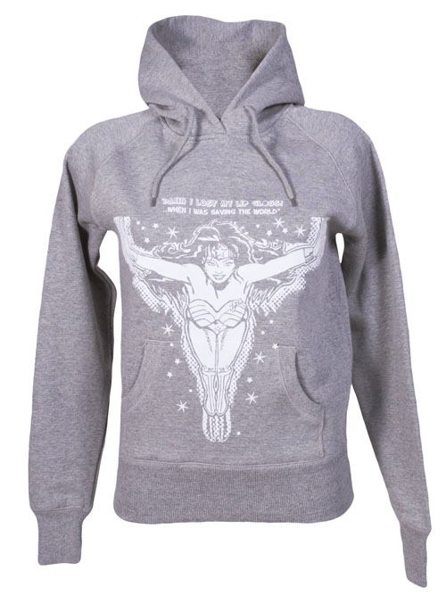 Ladies Grey Superheroes Lost My Lipgloss Hoodie