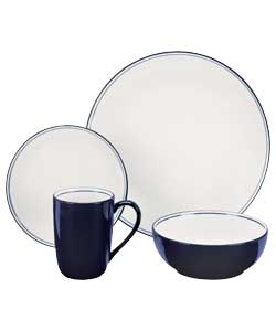 Blue Bistro 16 Piece Fine China Dinner Set