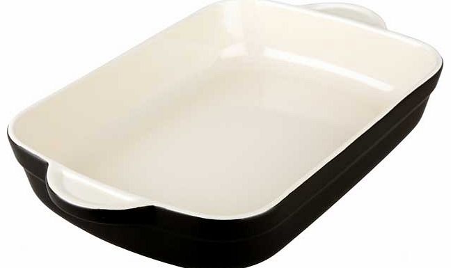 Denby Medium Oblong Dish - Jet Black