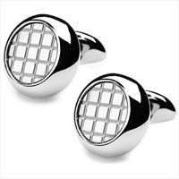 denisonboston Steel Looney Linecheck Stripe Cufflinks