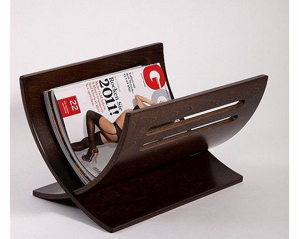 DESIGN NEWSPAPER & MAGAZINE RACK HOLDER basket wood from XTRADEFACTORY