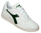 Diadora Borg Elite White/Green Leather Trainers