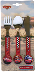 Pixar Cars 3 Piece Cutlery Set