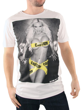 White Caution T-Shirt