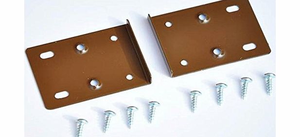 DOOR HINGE REPAIR KIT BROWN KITCHEN CUPBOARD DOOR HINGE REPAIR KIT INCLUDES 2 PLATES AND FIXING SCREWS