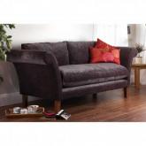 2 Seat Sofa - Kenton Hopsack Jet - Dark leg stain