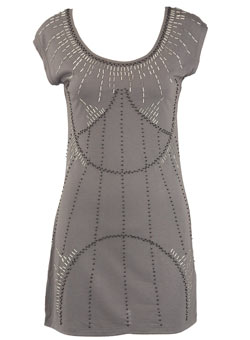 Grey beaded tunic