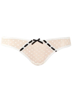 Ivory heart mesh knickers