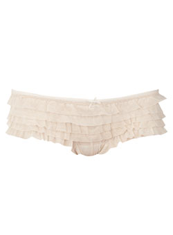 Ivory shimmer ra ra knickers