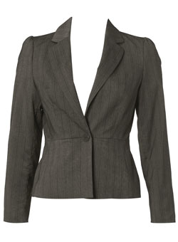 Dorothy Perkins Petite grey pleat seam jacket