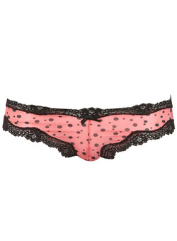 Pink/black spot knickers