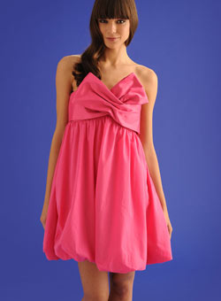 Pink bow bubble dress