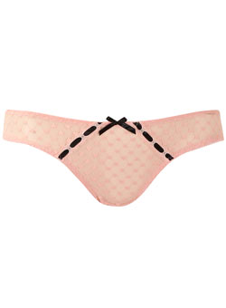 Pink heart mesh knickers