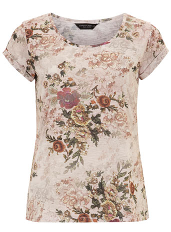 Pink tapestry print t-shirt DP56318645