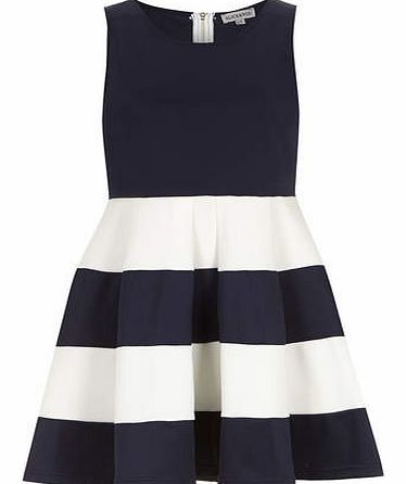 Womens Alice & You Nautical Skater Dress- Blue