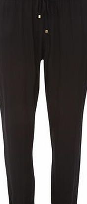 Dorothy Perkins Womens Black Channel Waist Joggers- Black