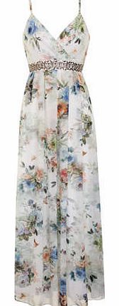 Womens Little Mistress Floral Embellished Maxi