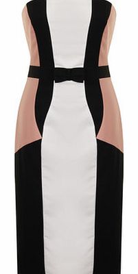 Womens Paper Dolls Strapless Dress- Black