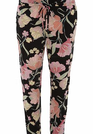 Dorothy Perkins Womens Pastel Poppy Joggers- Black DP14565750