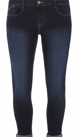 Dorothy Perkins Womens Petite Indigo Harper Skinny Roll Up