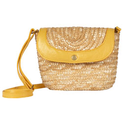 Yellow straw bag