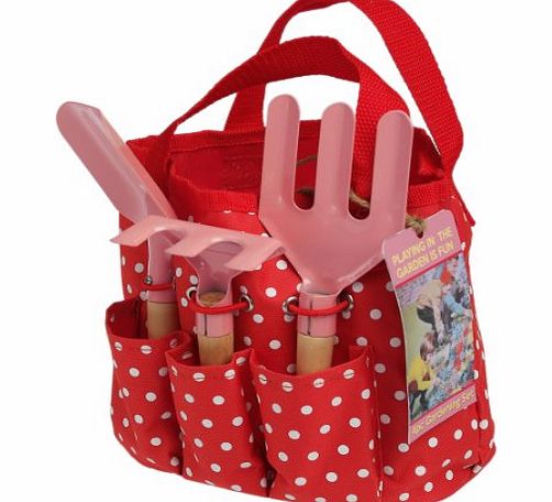 dotcomgiftshop Gardening Set In Red Bag