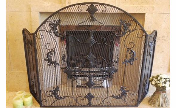 Antique Fire Guard Ornate Traditional Fire / Spark Screen Hearth