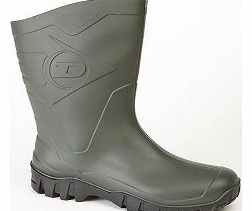 LADIES GREEN DUNLOP WELLINGTON BOOTS WELLIES WIDE CALF UK6