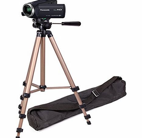 DURAGADGET Professional Lightweight Aluminium Tripod for the Polaroid ID1660 Full HD Camcorder