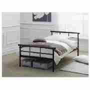 Single Bed, Black & Sealy Mattress