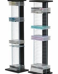 Media Storage Tower Unit - Black and Chrome (887545922)