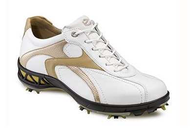 Ecco Golf Ecco Ace Hydromax Ladies Golf Shoe White/Sand/Gold