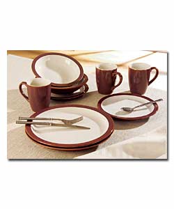 Reactive Glaze Mulberry 12 Piece Dinner Set