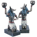 pair of anubis candleholders