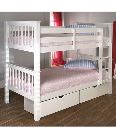 White Pavo White Bunk Bed