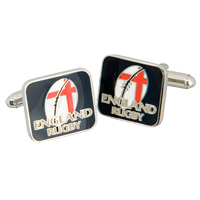 Rugby Ball Cufflinks - Navy.