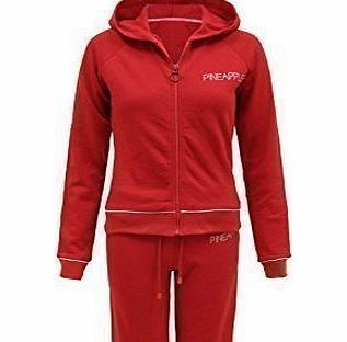 Envy Boutique  WOMENS LADIES PINEAPPLE STUD HODDIE JOGGING SUIT SWEATSHIRT PANTS TRACKSUIT RED SM