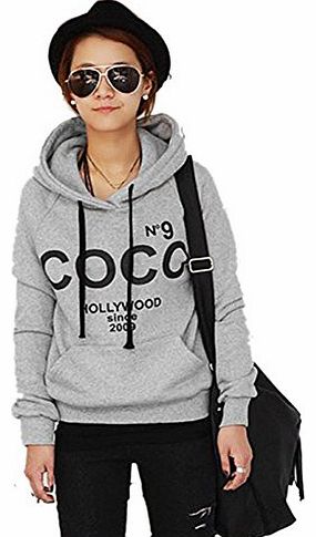 ROPALIA Girls Thick Hoody Coat Letter Print Jacket Sweatshirt Casual Hoodies US8