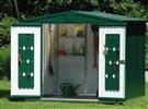 Shed Size 1: 2 x deep shelf set with brackets - Steel