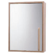 Beech Single Mirrored Cabinet