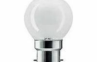 10 x G45 Round Globe Golf Ball Light Bulbs in 60 Watt Bayonet B22 Fitting Opal (White/Pearl/Opaque/Soft) Finish Double Life: 2,000 Hour